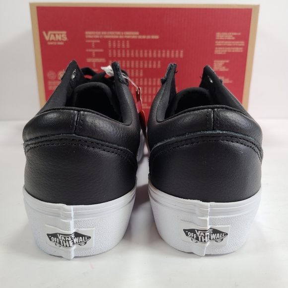 Vans Old Skool Platform Holo Sidestripe Black True White Sneakers Women Size 9.5 - Picture 5 of 12